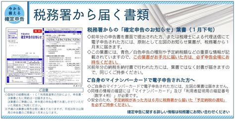 今から備える確定申告：税務署から届く書類 （公社）小田原青色申告会