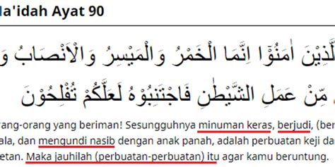 Surat Al Maidah Ayat 90 Dan Artinya 48 Koleksi Gambar