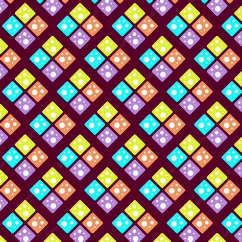 Premium Vector | A seamless pattern of colorful dice on a dark background.