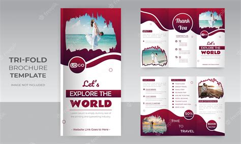 Premium Vector | Tour and travel package sale 6 pages trifold brochure ...