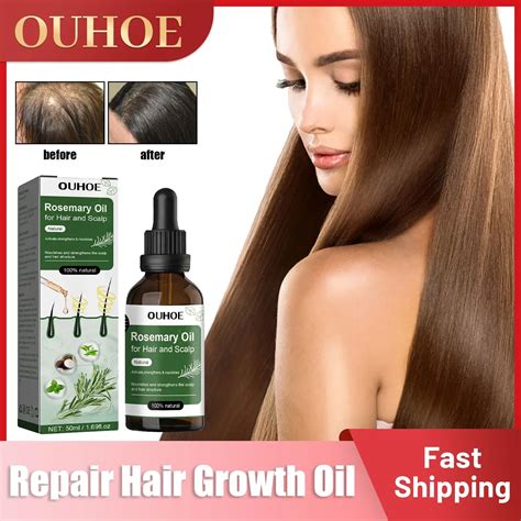 Hair Growth Essential Oil Rosemary Scalp Treatment Prevent Hair Loss Anti Frizz Strengthening