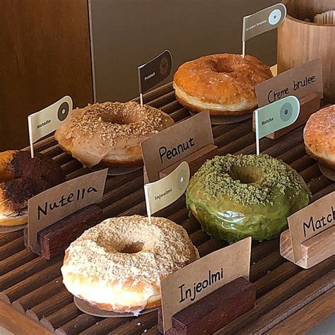 There Are Many Different Donuts On Display