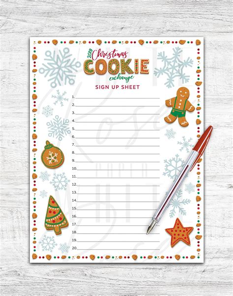 Cookie Sign Up Sheet Template