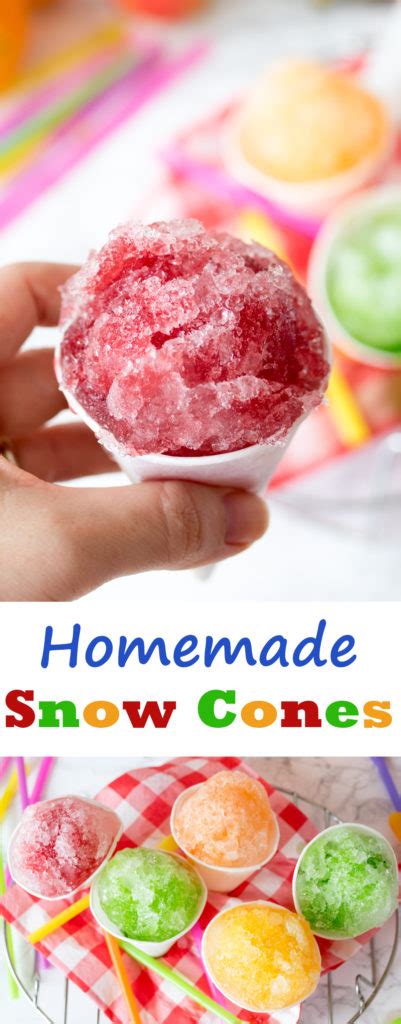 Homemade Snow Cones Recipe With Fruit Syrup