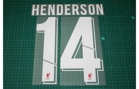 Liverpool Henderson Homekit Nameset Printing