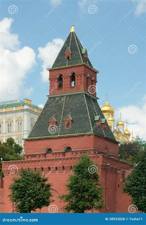 Turm Taynitskaya Wasser Von Moskau Der Kreml Stockfoto Bild Von