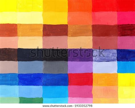 American Southwest Pigments Color Palette Chart Stock Illustration