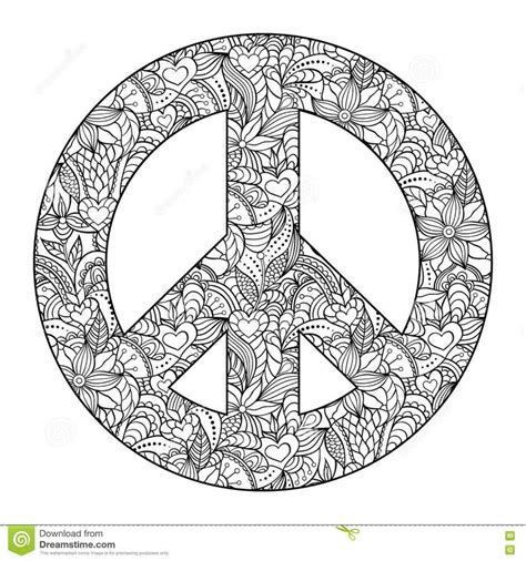 Peace Symbol Zen And Anti Stress Coloring Pages For Adults Just