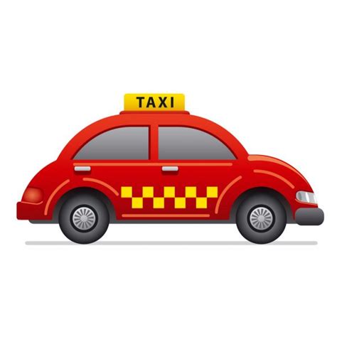 Icono De Taxi En Rojo Imágenes De Stock De Arte Vectorial Depositphotos