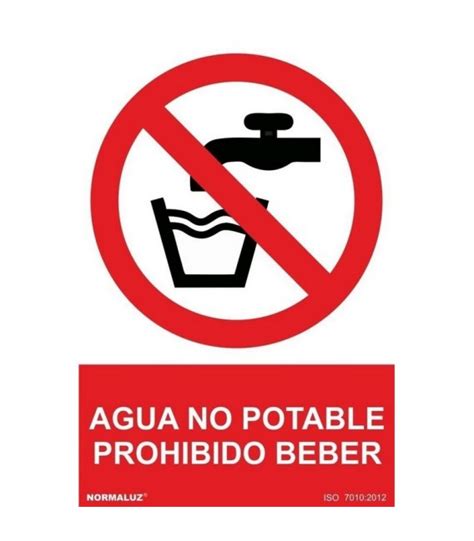 Señal prohibido beber agua no potable PVC 0 7mm NMZ SIA Suministros