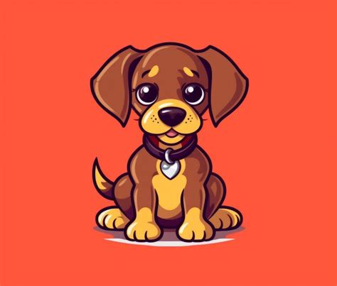 Premium AI Image | A cartoon dog with a collar and a collar