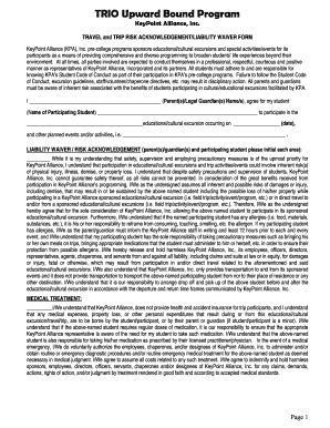 Fillable Online Kpa Ub Excursion Waiver Liability Pdf Fax Email