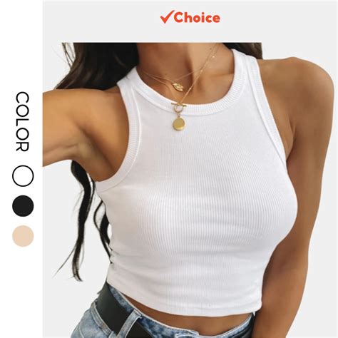 Áo ba lỗ nữ croptop Choice Việt Nam HN01 thun tăm lạnh Shopee Việt Nam