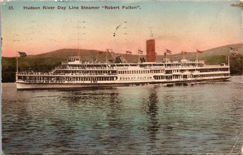 Vintage Postcard The Robert Fulton Hudson River Daylight Steamer 1921 Other Unsorted