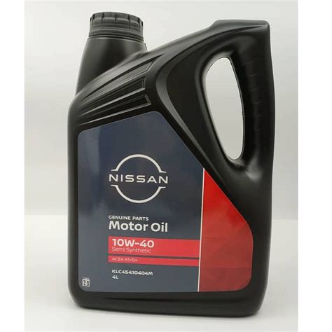 NISSAN ENGINE OIL SEMI SYNTHETIC 10W-40 ACEA A3/B4 ( 4L) GASOLINE ...