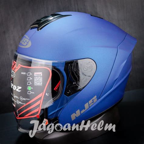 Helm NJS Kairoz Solid Midnite Blue Doff Half Face Single Visor Lazada