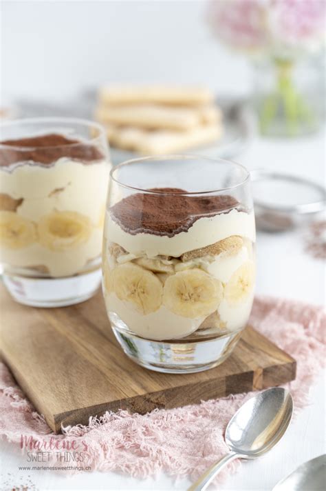 Bananen Tiramisu Im Glas Marlenes Sweet Things