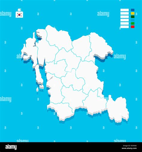 Infographic map of Chungcheongnam-do in Korea Stock Photo - Alamy