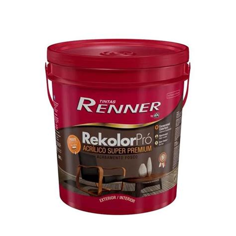 Tinta Acr Lica Fosca Branco L Rekolor Renner Tinta Para Parede