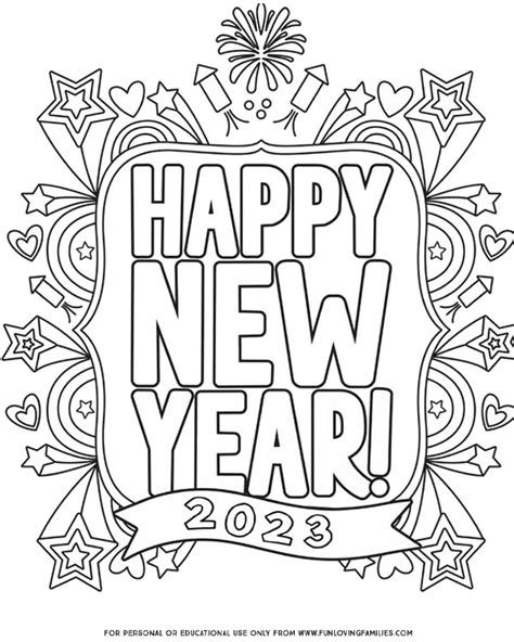 Happy New Year Coloring Pages For 2023 Fun Loving Families