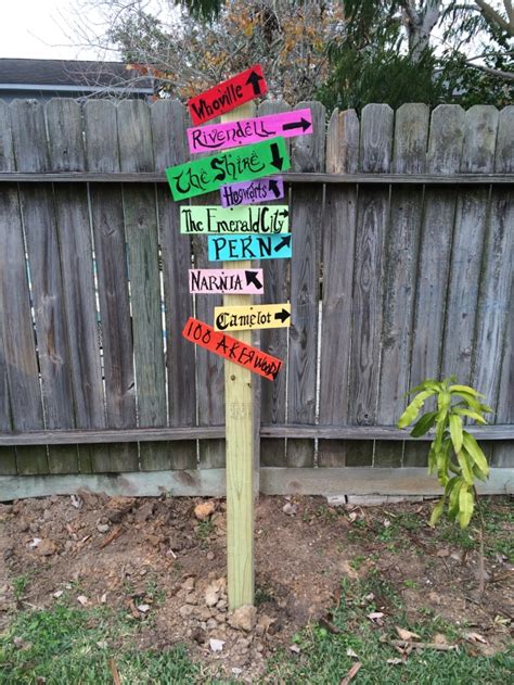 Literary Garden Art Sign Post Creative Solutions By Julie