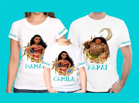 Kit 3 Camisetas Personalizadas Moana 6 Elo7 Produtos Especiais