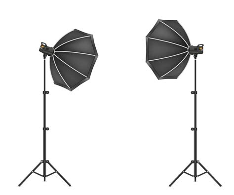 Softbox With Flash On Tripod For A Photo Studio Vector Illustration