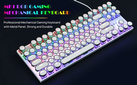 Amazon KOLMAX Typewriter Style Mechanical Gaming Keyboard White