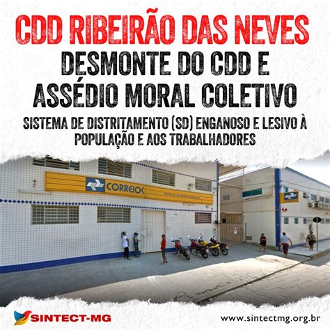 SINTECT MG DENÚNCIA DESMONTE DO CDD RIBEIRÃO DAS NEVES E ASSÉDIO