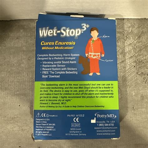 Wet Stop 3 Bedwetting Enuresis Alarm W Loud Sound And Strong Vibration