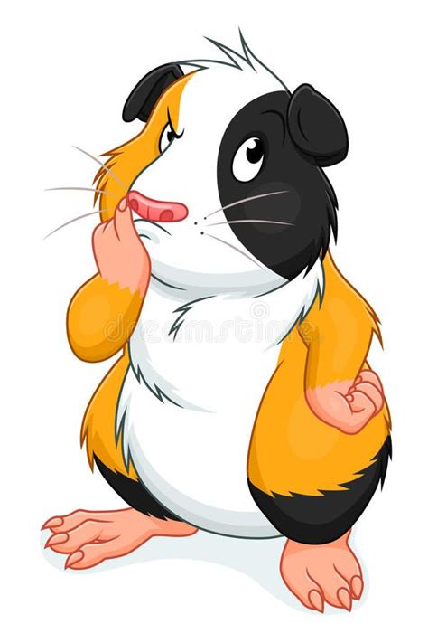 Illustration Of Cute Cartoon Guinea Pig Royalty Free Svg Cliparts