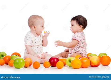 Children Kids Eating Fruits Royalty-Free Stock Image | CartoonDealer ...