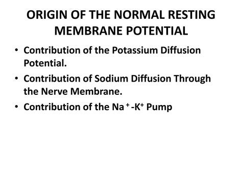 Resting membrane potential | PPT