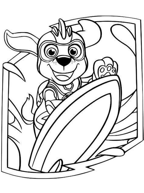 Kids-n-fun.com | Coloring page Paw Patrol Mighty Pups Zuma Mighty Pups