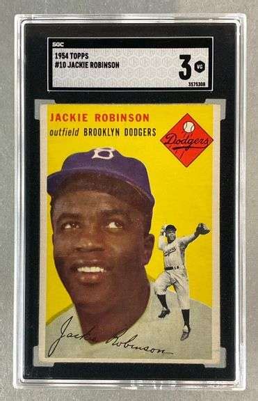 1954 Topps Jackie Robinson 10 SGC 3 Matthew Bullock Auctioneers