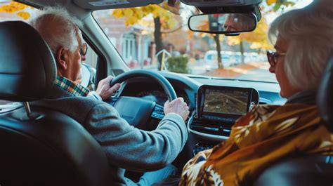 Elderly Couple Driving Senior Citizens In Car Old Man Driving Car