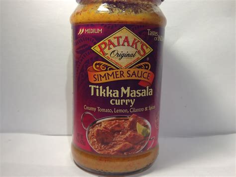 Crazy Food Dude Review Patak S Original Tikka Masala Curry Simmer Sauce