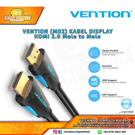 Vention Kabel Display Kabel Hdmi Hdmi B Male To Male Ultra Hd K