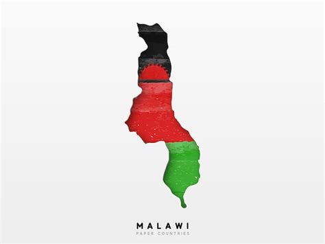 Mapa Detallado De Malawi Con Bandera Del Pa S Pintado En Colores De