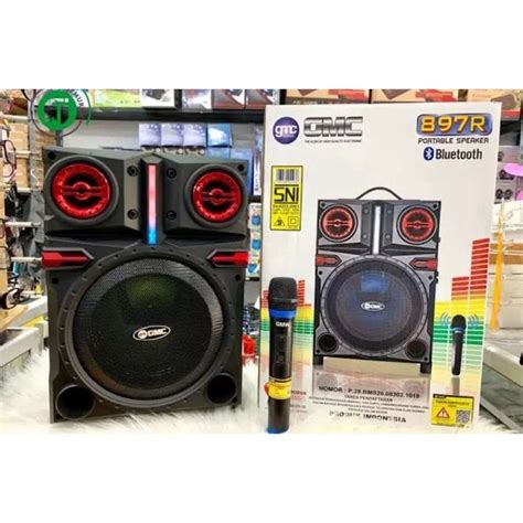 Jual Speaker Bluetooth Gmc R Bonus Mic Wireless Amplimeeting Speaker