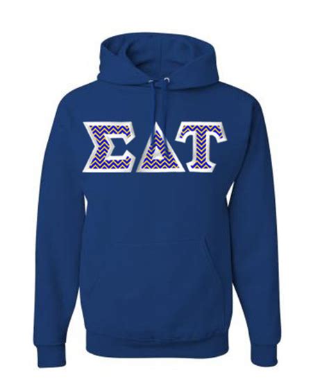 Sigma Delta Tau Custom Twill Hooded Sweatshirt Greek Gear