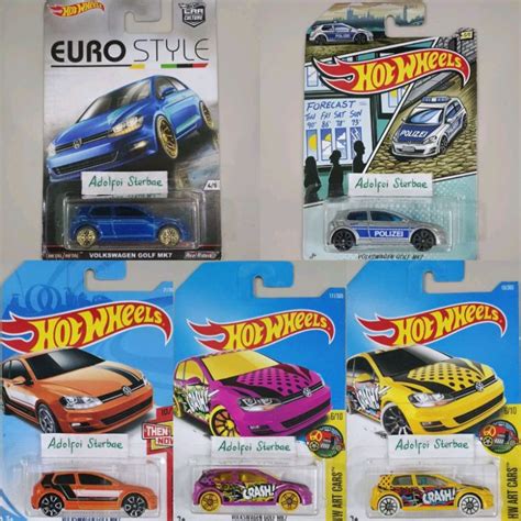 Hotwheels Hot Wheels Volkswagen Golf Mk7 Vw Golf Mk7 Edition Police Polizei Then And Now Hw Art