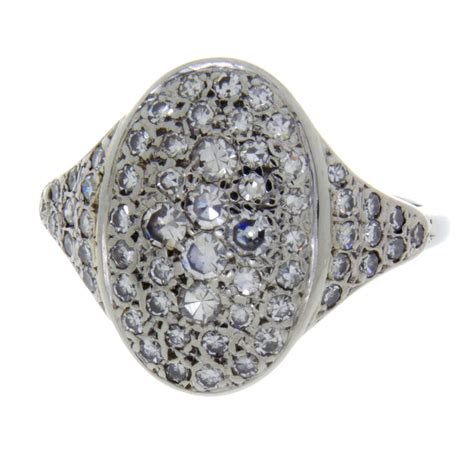 Vintage 1960s Pavé Diamond Cocktail Ring – Chicago Pawners & Jewelers