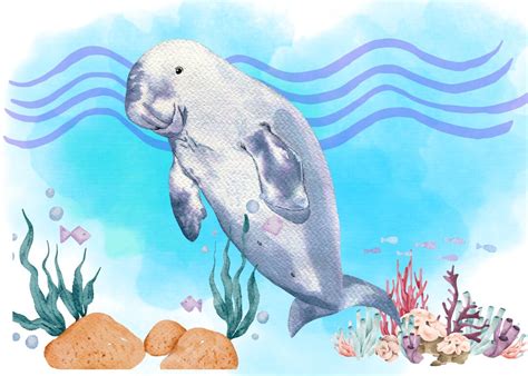 Manatee Card Etsy