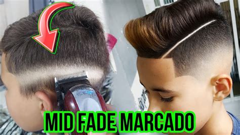 Como fazer o MID FADE bem marcado degradê curtinho passo a passo