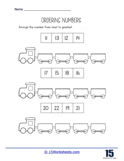 Ordering Numbers Worksheets 15 Worksheets Library