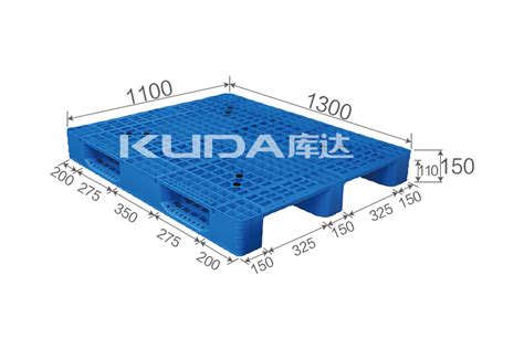 1311h网格川字（置钢管）塑料托盘江苏库达塑业科技有限公司