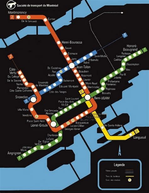 Carte Plan Métro Montréal