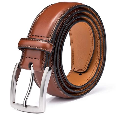 Brown Leather Dress Belts For Men | semashow.com