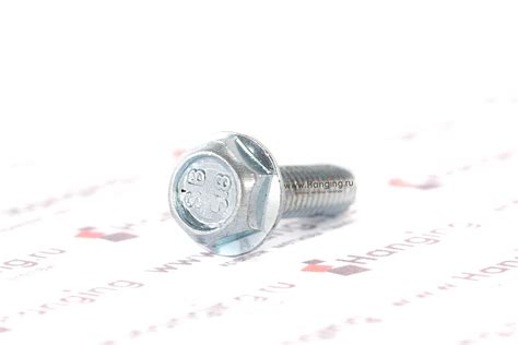 Оцинкованный болт с прессшайбой (с фланцем) М4х14 DIN 6921 с полной ...